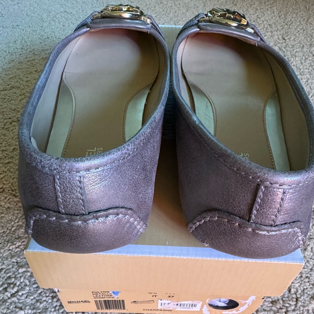 Michael Kors Fulton Moc Metallic Leather Shoe - Picture 2 of 3